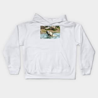 Head of Polar bear above water Kids Hoodie